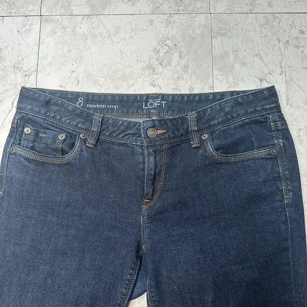 Ann Taylor Loft Modern Crop Denim Capri